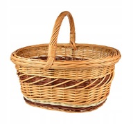 VELKÝ proutěný KOŠ NA PIKNIK NAKUPOVÁNÍ HOUBY 3XL