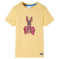 Detské tričko s krátkymi rukávmi žlté 116