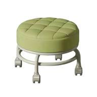 Nízka rolovacia stolička na pedikúru Ľahká, ľahko prenosná, malá zelená