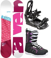 Zestaw Snowboard RAVEN Style Pink 150cm + buty Diva + wiązania S230