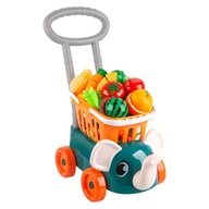Symulacja koszyka na zakupy Realistyczny wózek z warzywami i owocami do krojenia