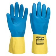 Latexová rukavica s dvojitým povlakom Žltá/Modrá