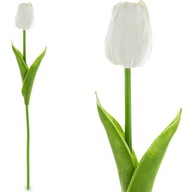 biały tulipan 33 cm sztuczny piękny jak żywy