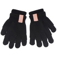 Czarne rękawiczki pięciopalczaste podwójne 2w1 5P 18cm 9/13l G