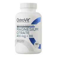 OstroVit CYTRYNIAN MAGNEZU 400 mg + Witamina B6 90 tab MAX DAWKA Skurcze