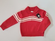 Czerwony sweterek chłopięcy 18-24m