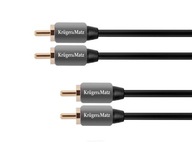 Kabel audio 2xRCA-2xRCA długość 1,8m Kruger&Matz wtyk - wtyk 4252