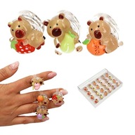 LED SVIETIACE PRSTENE PRE DIEVČATÁ KAPYBARA MIX 24KS