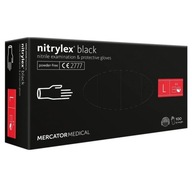 RĘKAWICE Rękawiczki nitrylowe Mercator Nitrylex BLACK L 100 sztuk