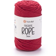 Šňůra YarnArt Macrame Rope 3 mm 250 g barva 773 červená