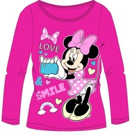 KOSZULKA TSHIRT BLUZKA DISNEY MYSZKA MINNIE DŁUGI RĘKAW - 104