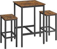 Vysoký Barový stôl Komplet so stoličkami Malý set do barového salónu