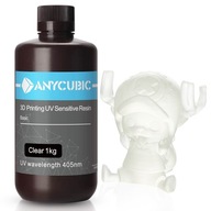 Żywica UV - Anycubic Clear Przeźroczysta - 1kg 1l do Drukarki 3D
