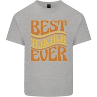 Best teacher ever teaching maths english cotton t-shirt Koszulka