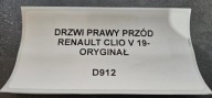 door right front RENAULT CLIO V 19- original