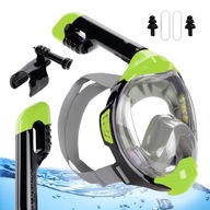 Pełnotwarzowa MASKA do nurkowania SNORKELING AQUASTIC KAI S-M z RURKĄ