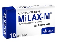MiLAX-M 2500 mg, czopki glicerolowe dla dorosłych, 10 sztuk