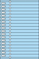 Etykiety szkółkarskie pętelkowe 11x140 mm 180 szt. jasnoniebieskie