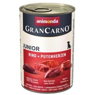 Animonda GranCarno Junior Wołow. Serca Indyka 400g