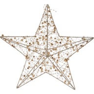 Vianočná hviezda Zlatá závesná LED figúrka 40 cm