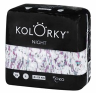 Pieluszki Kolorky NIGHT L 8-13kg 19szt EKO - dla bezpiecznego snu malucha