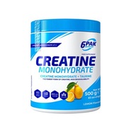 6PAK Creatine Monohydrate (Monohydrat Kreatyny) 500g o smaku cytrynowym