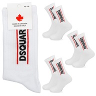Ponožky pánske vysoké ponožky DSQUARED2 biele Sada 3-balenie 40-46