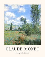 Plakat 50x40 Claude Monet pejzaż na Vetheuil malowany sztuka BOHO 30 WZORÓW