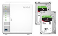 Serwer plików NAS QNAP TS-364-8G + 2x 2TB Seagate