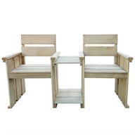 Záhradná lavička pre 2 osoby, 150 cm, impregnovaná so