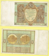 BANKNOT POLSKA 50 ZŁ 1929 R. DŁ