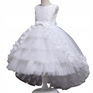 Elegancka sukienka wizytowa kwiaty 3D druhna150