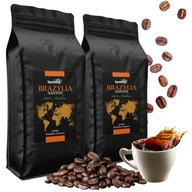 Kawa ziarnista Brazylia Santos 2kg Świeżo palona 100% Arabica Tommy Cafe