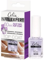 TOP COAT DO PAZNOKCI 60 SEC Wysuszacz utwardzacz Celia nail expert 10 ml