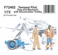 Tempest Pilot, Dog And Mechanic With Accumulator Trolley CMK F72402 1/72