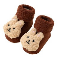 Roztomilé kreslené zvieracie detské ponožky Zimné mäkké protišmykové novorodenecké batoľacie ponožky