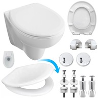 WC SEDÁTKO POMALÉHO PÁDU VYPNUTÉ DUROPLAST PRE KOLESÁ ROCA CERSANIT