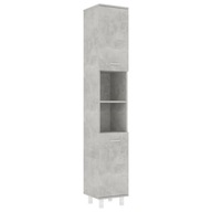Kúpeľňová skrinka, sivý betón, 30x30x179 cm, p