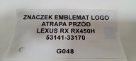 logo EMBLEMAT LOGO grille front LEXUS RX RX450H