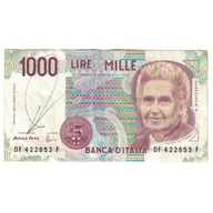Banknot, Włochy, 1000 Lire, D.1990, KM:114c, EF(40