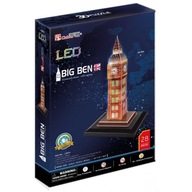Puzzle 3D Zegar Big Ben 28el. LED Cubicfun 5010