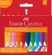 Kredki woskowe Jumbo Grip 12 kol. - FABER-CASTELL