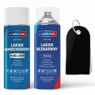 Lakier Samochodowy w Sprayu + Bezbarwny Połysk AUDI LY9B Brilliant Black