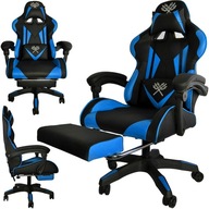 Fotel Gamingowy Biurowy Obrotowy Kubełkowy Krzesło Obrotowe dla Gracza Blue