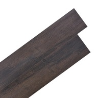 Samolepiace podlahové panely 5,02 m² PVC 2 mm tmavohnedé