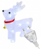 VILÁGÍTÓ RÉNSZARVAS 3D LED FEHÉR HIDEG DEKORÁCIÓ KARÁCSONYI DEKORÁCIÓ ÁRAM