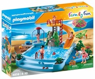 Playmobil Set s figúrkami Family Fun 4858 Vonkajší bazén so šmýkačkou