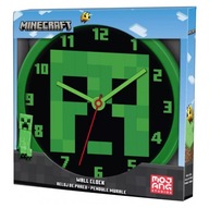 Nástenné hodiny MINECRAFT závesné zelené