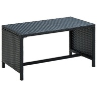 Konferenčný stolík čierny 70x40x38 cm polyratan