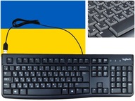 Logitech K120 klawiatura czarna UKRAIŃSKA cyrylica przewodowa USB Ukrainian